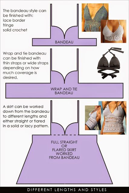 the instructions for how to crochet bras