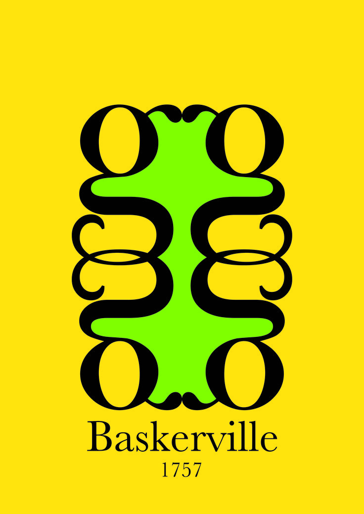 the logo for baskervillee is shown in black and green on a yellow background