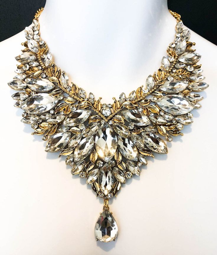 Looking for some bling to wear? These beautifully crafted necklaces are guaranteed to finish off any Drag Queen look. The stones are set in a metal casing with an adjustable chain and metal clasp.