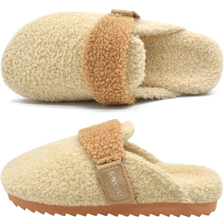 PRICES MAY VARY. Cute Sherpa & Polar Fleece：The upper of the house clogs slippers with roomy toe box wraps around the whole foot absorbing impact to protect your toes safe.The upper is made of soft sherpa and polar fleece lining. Thick Hard Rubber Soles：The hard soles is about 1.4 inches thick.The upgrade rubber soles are more lighter and elastic,and the special sawtooth outsoles which enhance the non-slip and strong grip. Deep Heel Cup：The special Ergonomics design of the footbed is adopted to Ugg Slipper, Slippers Cute, Garden Clogs, Clog Slippers, Ugg Slippers, Slippers Cozy, Womens Sandals Flat, House Slippers, Womens Clogs