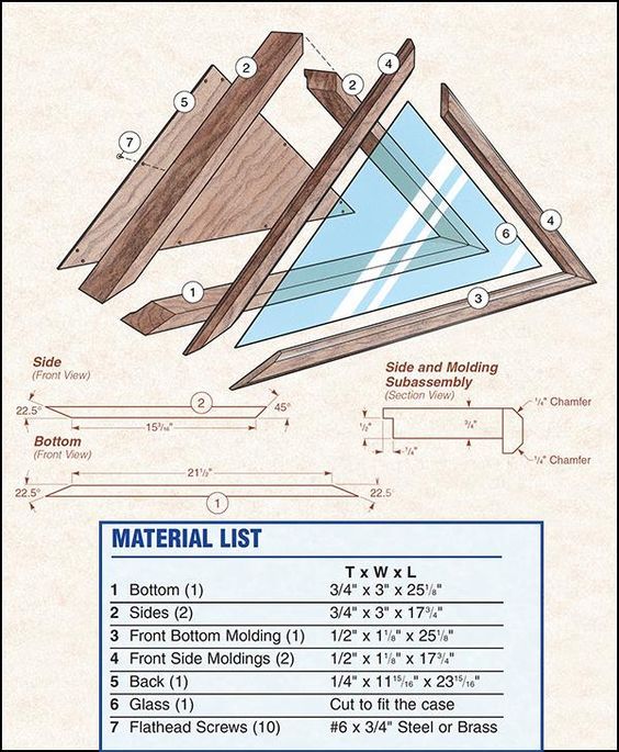 the diagram shows how to make a boat out of plywood and other woodworking materials