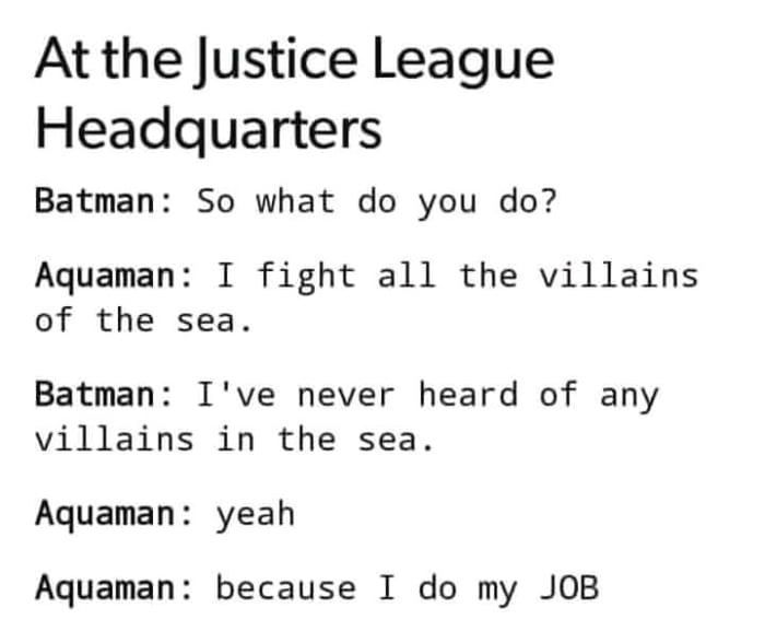 an image of the text at the justice league headquarterss batman so what do you do?