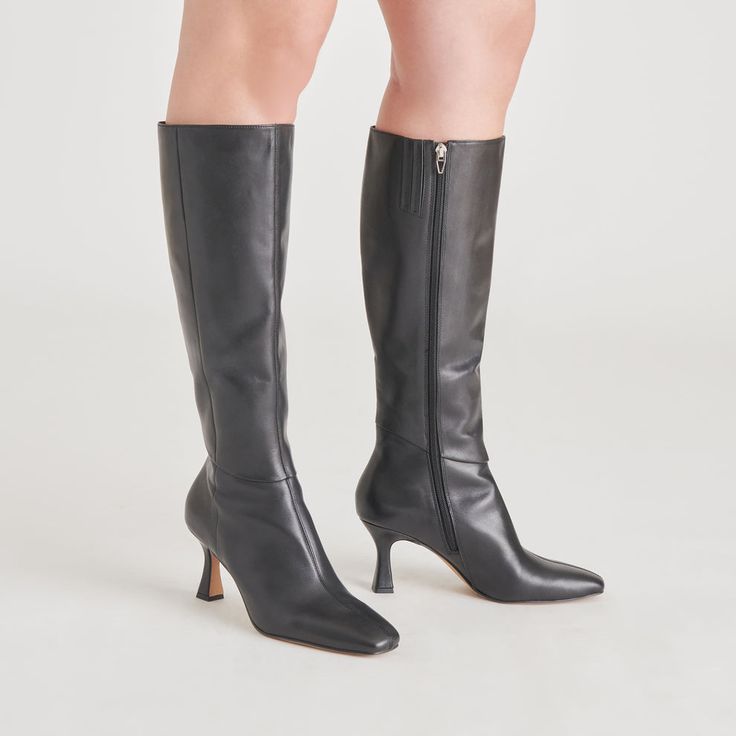 GYRA BOOTS BLACK LEATHER – Dolce Vita Dolce Vita Shoes, Never Enough, Shoe Lover, Black Leather Boots, Fall Looks, Fall Wardrobe, Boots Black, Shoes Heels Boots, Online Clothing