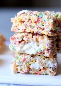 some kind of rice krispy treats stacked on top of each other