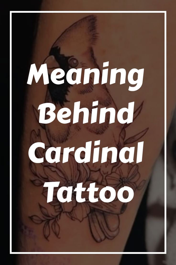 a tattoo with the words meaning behind it and an image of a bird sitting on top of