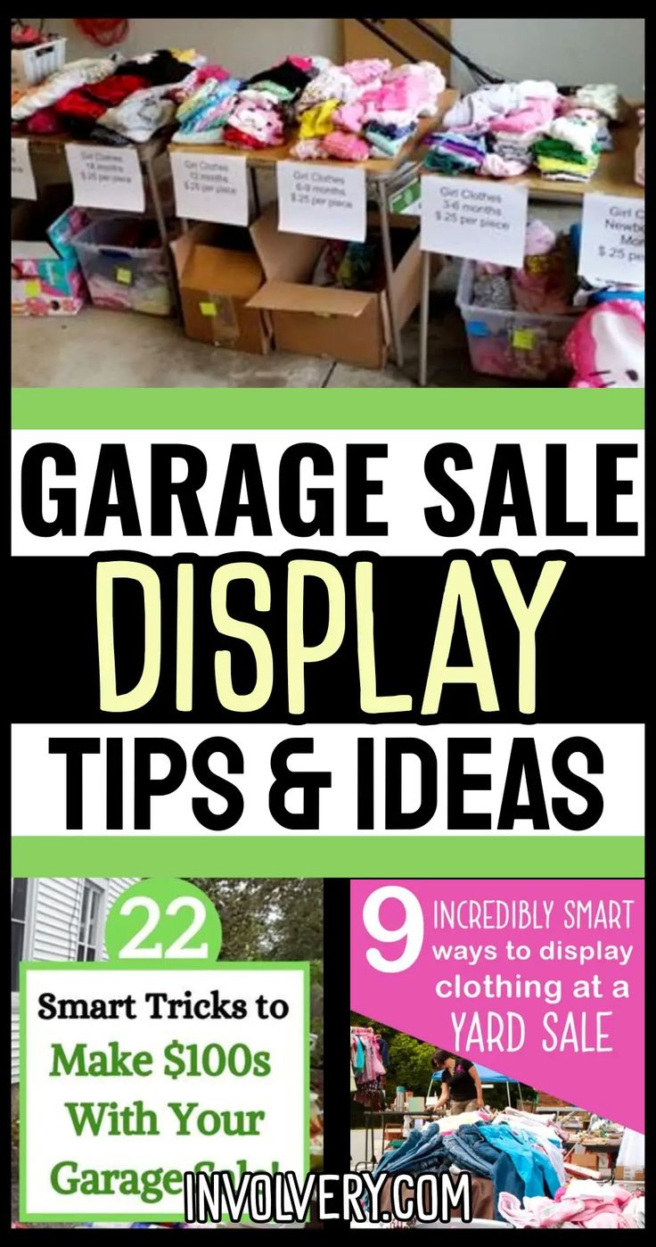 garage sale display tips and ideas