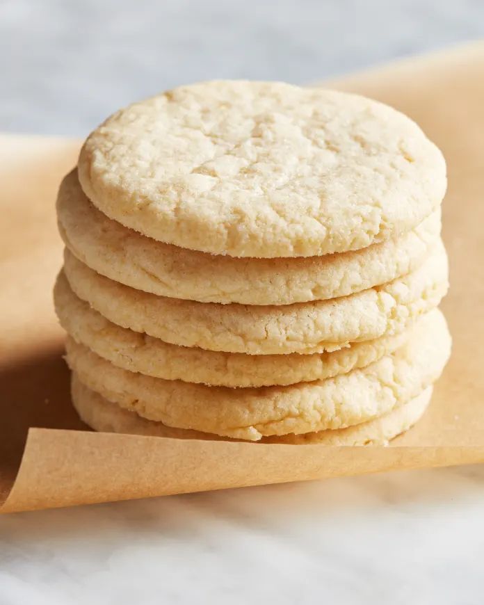 a stack of cookies sitting on top of a piece of paper