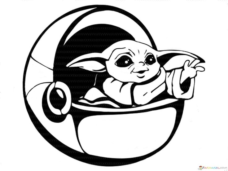 the baby yoda is sitting in a bowl with its arms out and eyes closed