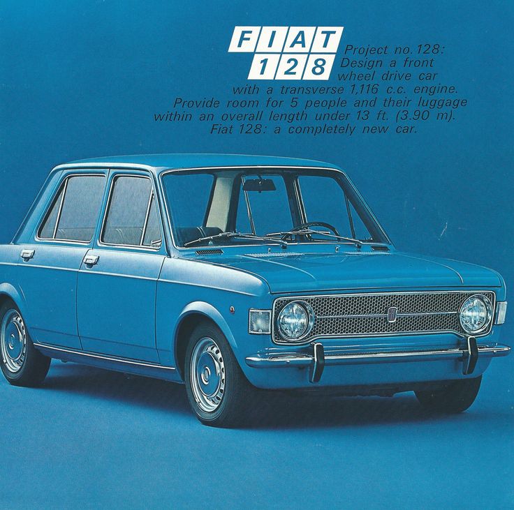 an old blue station wagon is shown in this advertisement