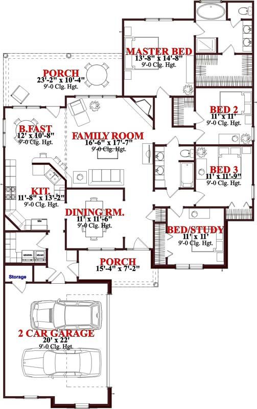 two story house plans with garage and living room