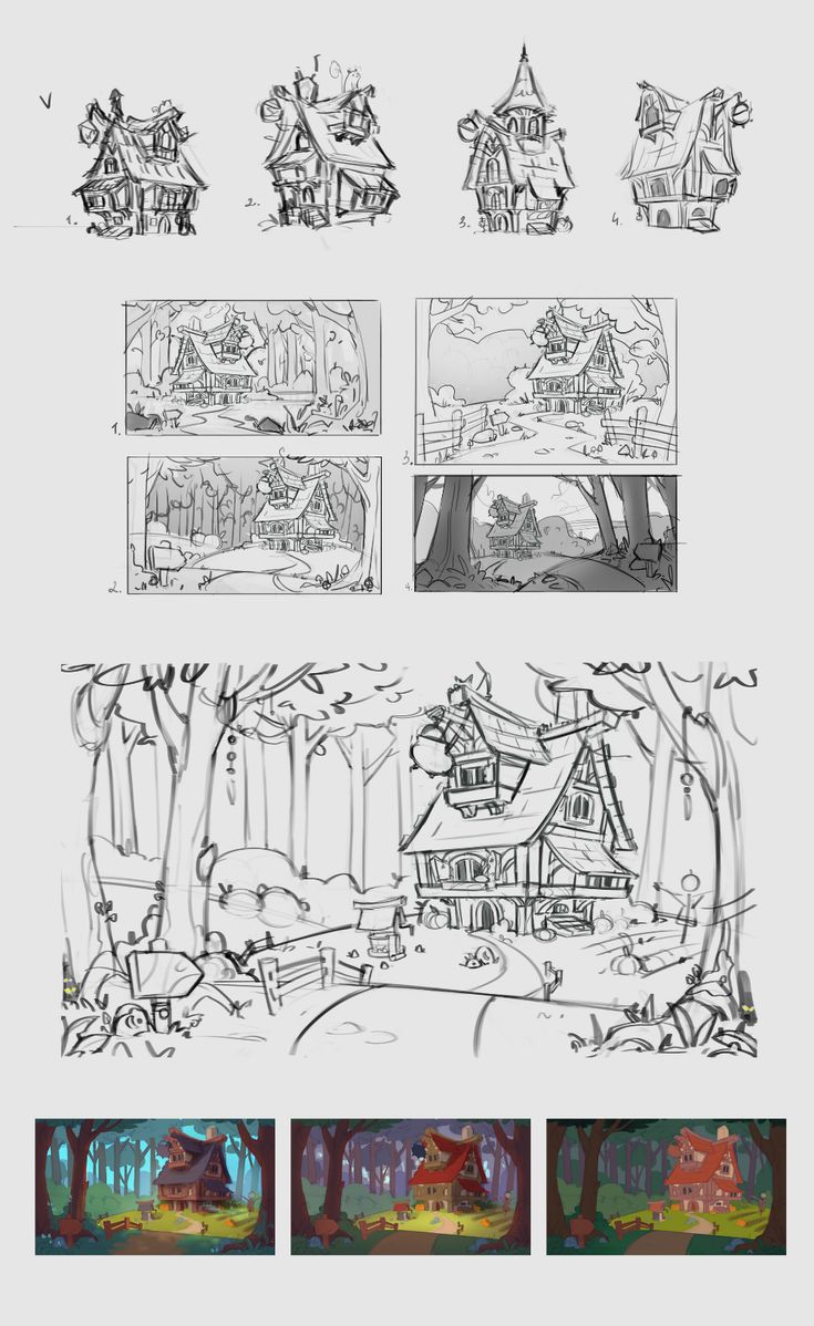 the storyboard for disney's sleeping beauty is shown in black and white, with several