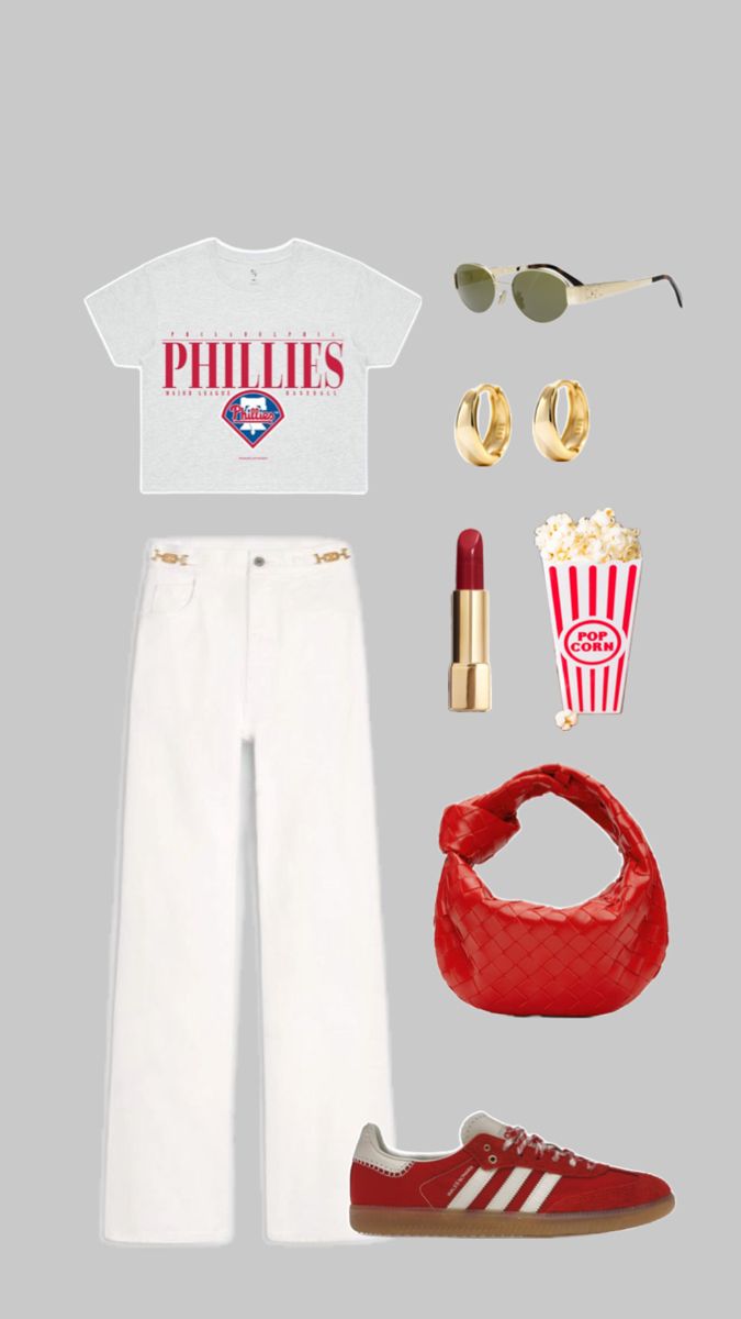 Phillies Outfit Women, Phillies Game Outfit Women, Phillies Game Outfit, Baseball Game Outfit Ideas, Baseball Fits, Game Outfit Ideas, Baseball Game Outfit, Gameday Fits, Phillies Game