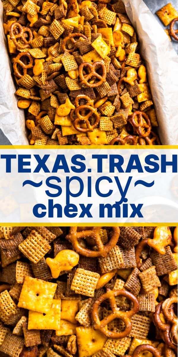 cheesy texas trash spicy snack mix