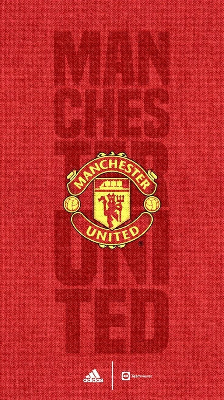 the manchester united logo on a red shirt