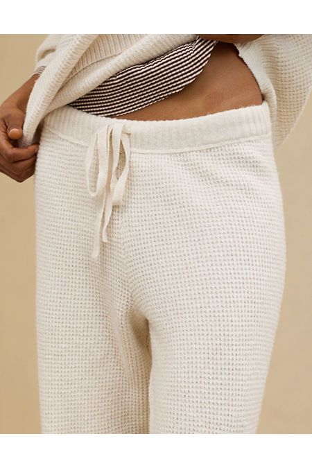 Real Good CozyUp waffle fabric/Accessibility deets: elastic waistband & drawstring for easier on/off! Waffle Pants, Waffle Knit Pants, Aerie Loungewear, Aerie Joggers, Aerie Waffle Jogger, Aerie Crewneck, Aerie Lumberjane Waffle Shirt, Aerie Buttercream Crew Sweater, Aerie Clothing