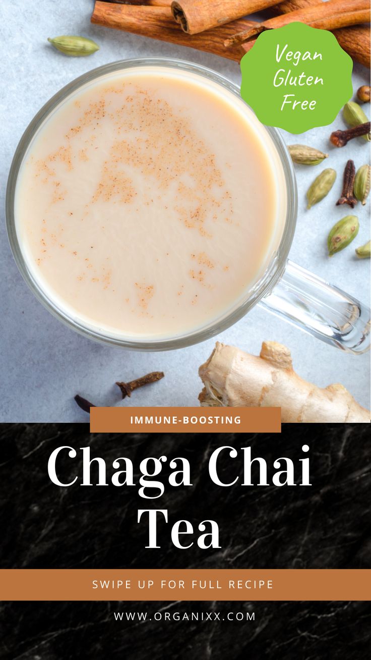 Chaga Recipes, Traditional Chai Tea Recipe, Chaga Chai Recipe, Chaga Tea Recipes, Healing Mushrooms, India Chai Tea Recipe, Bulk Chai Tea Recipe, Healing Drinks, Chaga Mushroom Tea