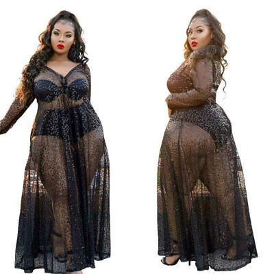 Top Seller for Women Sexy V Neck Long Sleeve Sequins Buttons See Through Mesh Dress Plus Size , Women's Clothing Black Birthday, Sheer Maxi Dress, Maxi Dresses Fall, Mesh Maxi Dress, Vestido Plus Size, Party Dress Long Sleeve, Birthday Outfits, Outfits Black, Maxi Robes