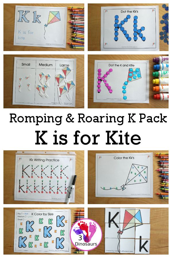 different kinds of kites and letters for kids to use in their homeschool activities