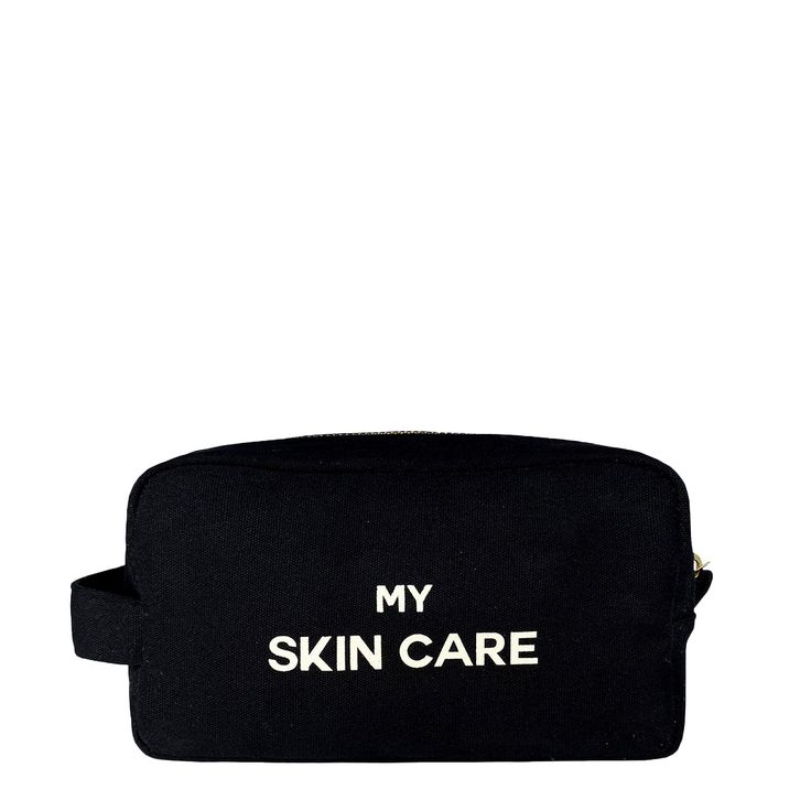 My Skin Care - Organizing Pouch, Coated Lining, Personalize, Black - Bag-all Care Organization, Black Skin Care, Favorite Skincare Products, Pouch Organizer, Forever Yours, Water Proof Case, New Skin, My Skin, Skin Care Products