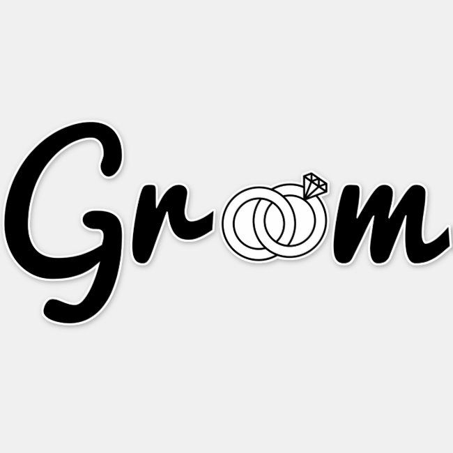 the word groom written in black ink on a white background