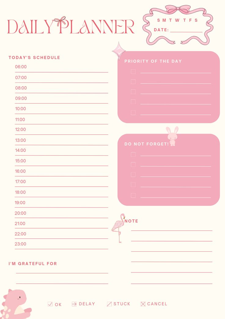 Free Digital Planner Templates Canva Daily Planner, Pink To Do List Template, Planner Organization Templates, Printable List Templates, Pink Schedule, Goodnotes To Do List, Pink To Do List, Daily Planner Aesthetic, To Do List Tracker