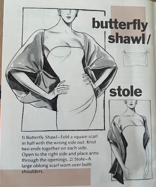 the instructions for how to wear a butterfly shawl