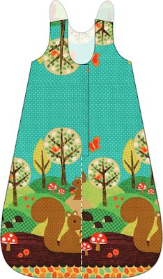 an oven mitt with the image of squirrels and mushrooms on it