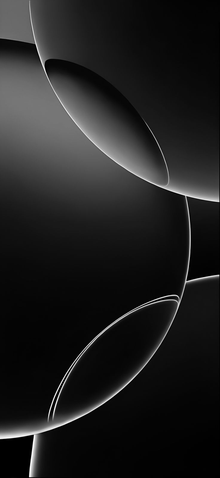 an abstract black and white photo with curves