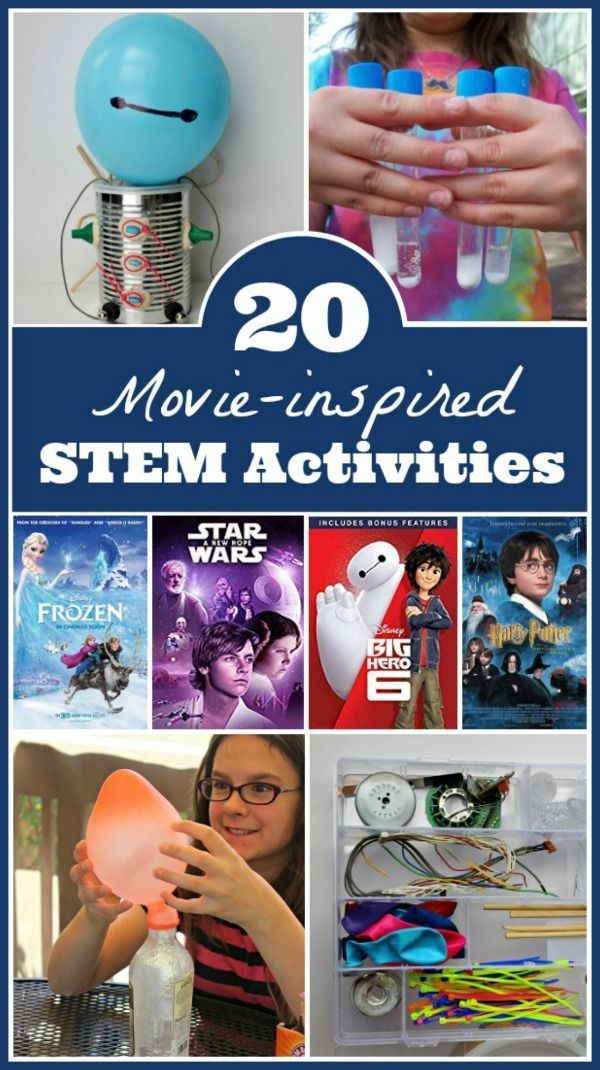 Kids will LOVE these STEM activities inspired by favorite kids movies like Harry Potter, Frozen, Star Wars and more!  Fun ideas for homeschool or classroom STEM projects! Stem Activities For Preschool, Movies Like Harry Potter, Homeschool Stem, Stem Activities For Kids, Space Activities For Kids, Stem Activities Preschool, Elementary Stem Activities, Easy Stem, Disney Activities