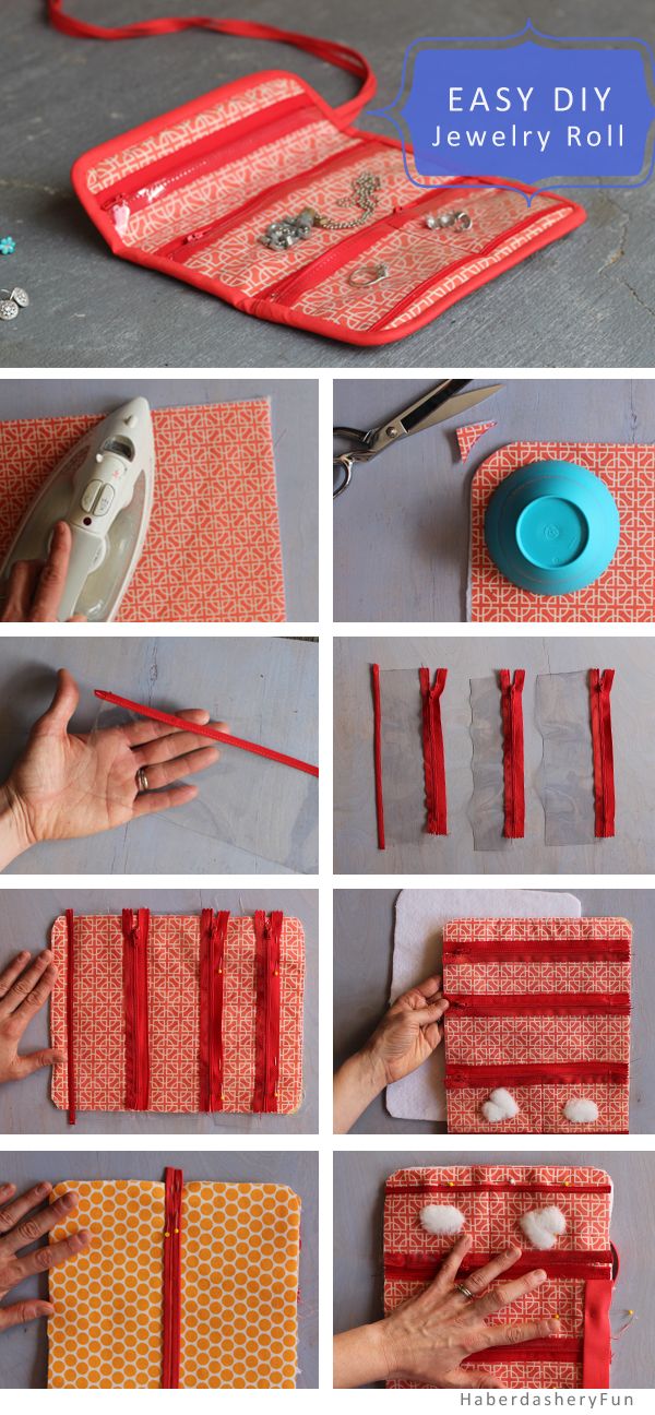 how to make an easy diy jewelry roll