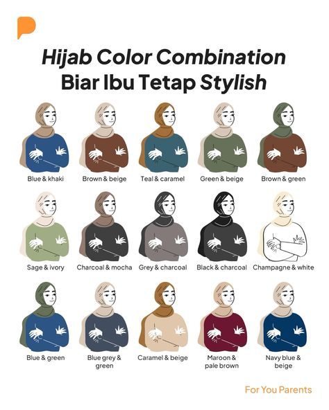 Hijab Matching Colours, Colourful Hijab Outfit, Hijab Wardrobe Capsule, Colour Matching Outfits, Business Casual Hijab Outfits, Hijab Colour Combination, Hijab Colors Combinations, Idea Outfit Hijab, Abaya Color Combinations