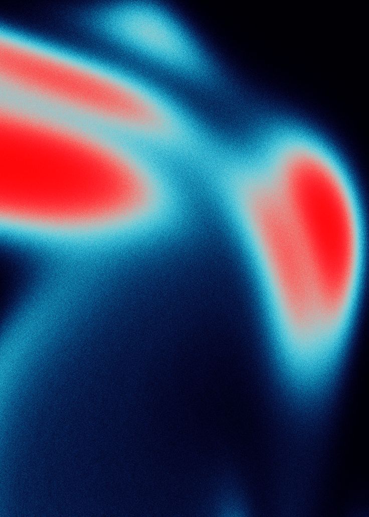 an abstract image of red and blue shapes