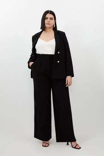 Plus Size Business Casual | Office & Work Clothes | Karen Millen Business Formal Plus Size, Plus Size Fashion For Women Office, Plus Size Office Wear Business, Black Office Outfits Women Plus Size, Plus Size Formal Work Outfits, Plus Size Lawyer Outfit, Optician Outfits, Corporate Plus Size Outfits, Plus Size Formal Wear Work