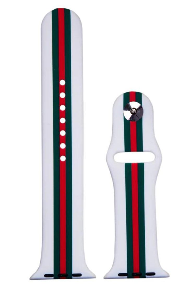 Gucci Apple Watch Band Trendy White Bracelet Strap Apple Watch Band, Trendy White Apple Watch Band With Bracelet Strap, Trendy White Watch Accessories With Bracelet Strap, Trendy White Bracelet Strap For Watches, Trendy White Apple Watch Band For Gift, Trendy White Apple Watch Band Gift, Trendy White Watch Band For Gift, Trendy White Watch Bands For Gift, White Bracelet Strap Watch Bands