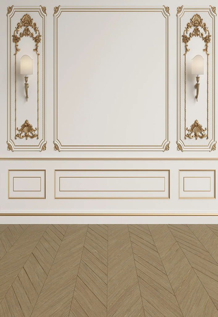 Classic Interior Wall with Mouldings Backdrop for Photos GA-68 Victorian Walls Interior, Molding On Walls, Wall Moulding Ideas, Ruangan Studio, Backdrop For Photos, Wedding Brown, Window Photography, Aesthetic Interior Design, Custom Backdrops