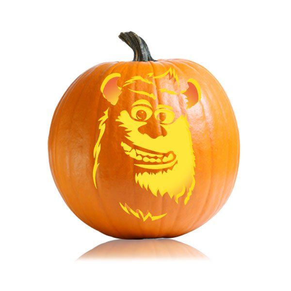 a pumpkin with an image of a dog on it