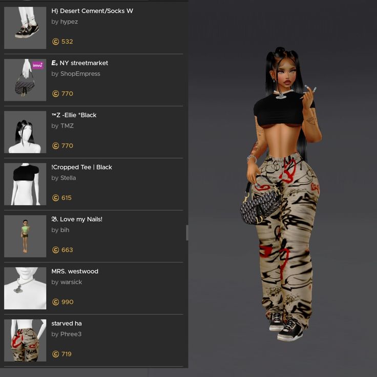 Imvu Baddies Outfits, Imvu Looks, Imvu Outfits Ideas Baddie, Y2k Imvu, Imvu Avatar Ideas, Imvu Fits, Imvu Outfits, Imvu Outfits Ideas Cute, Bratz Inspired Outfits