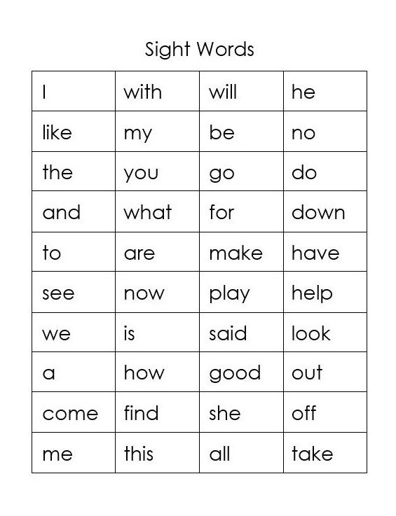 sight words worksheet for kids to practice their handwriting and writing skills with pictures