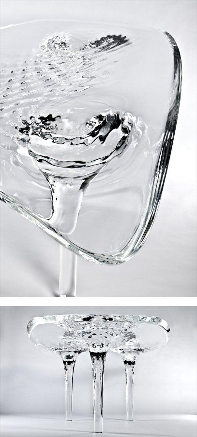 a glass filled with water sitting on top of a table