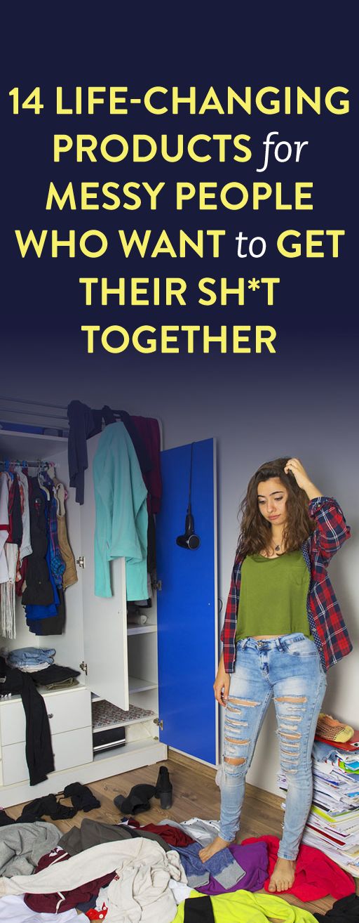 14 Life-Changing Products For Messy People Who Want To Get Their Sh*t Together Functional Closet, Messy People, Bedside Organizer, Clutter Control, Organize Declutter, Space Saver, Bullet Journals, Spice Rack, Life Organization