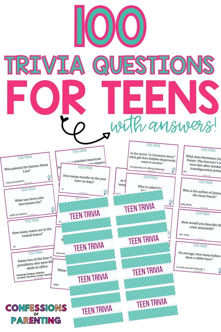 the 100 trivia questions for teens with answers