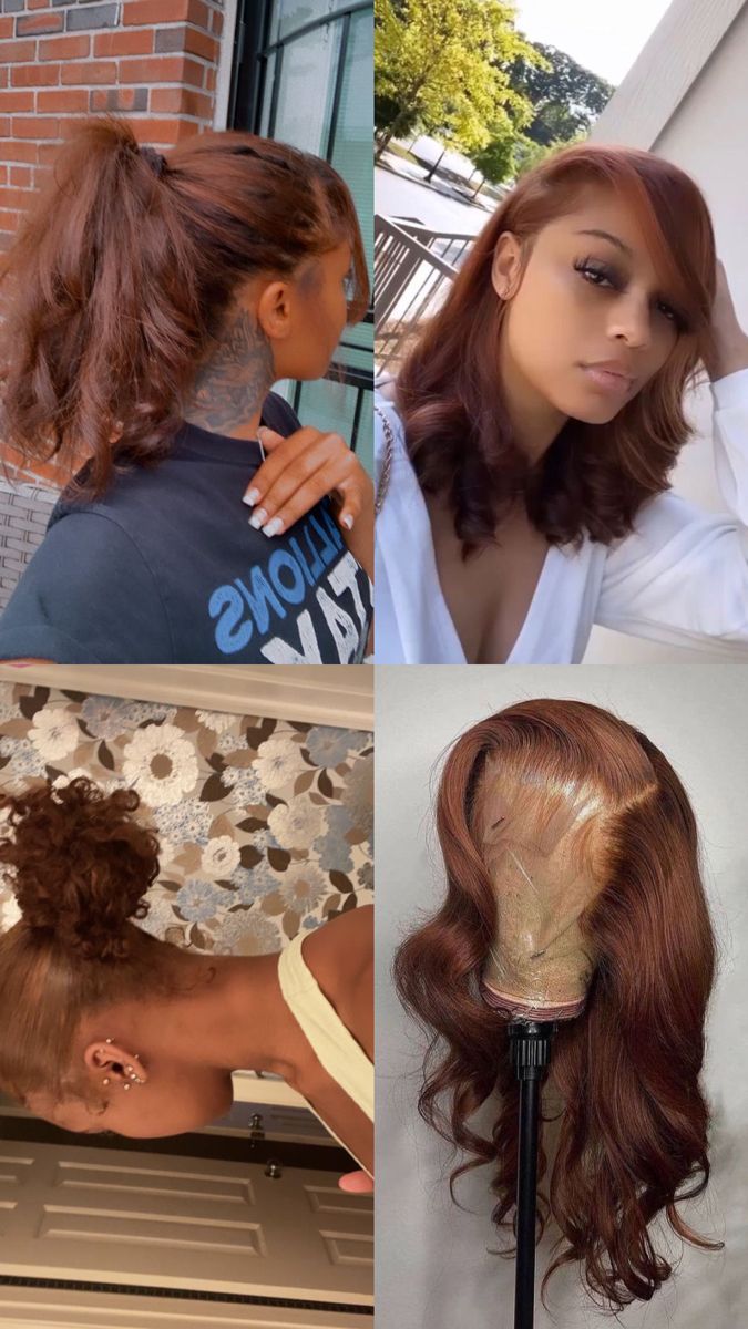 WhT y’all think? Brown Hair Color Ideas For Black Women, Colored Hair For Dark Skin Black Women, Hair Color Ideas Lightskins, Bronze Copper Hair Color On Black Women, Ginger Highlights In Brown Hair Black Women, Color 4 Hair On Black Women, Fall Hair Color On Black Women, Soft Auburn Hair Color On Black Women, Brown Copper Hair Color Black Women