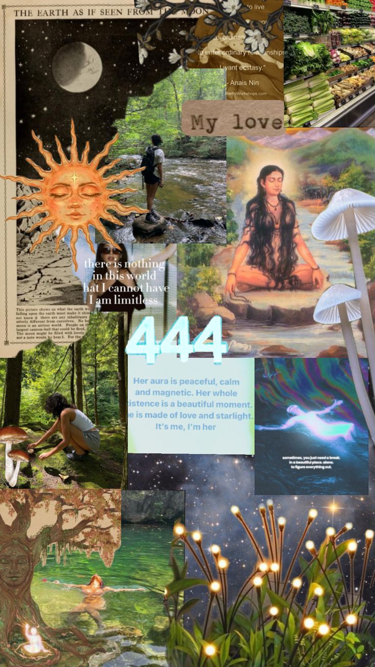 a collage of photos and text about nature