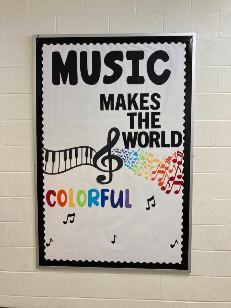 music makes the world colorful bulletin board