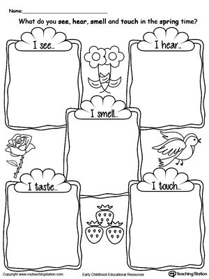 a printable worksheet to teach children about spring