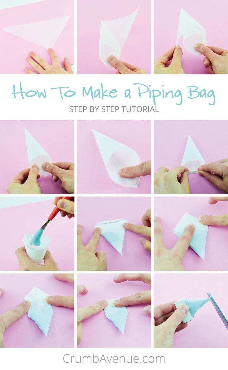 how to make a piping bag step by step