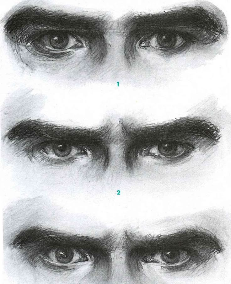 three different types of eyes are shown in black and white