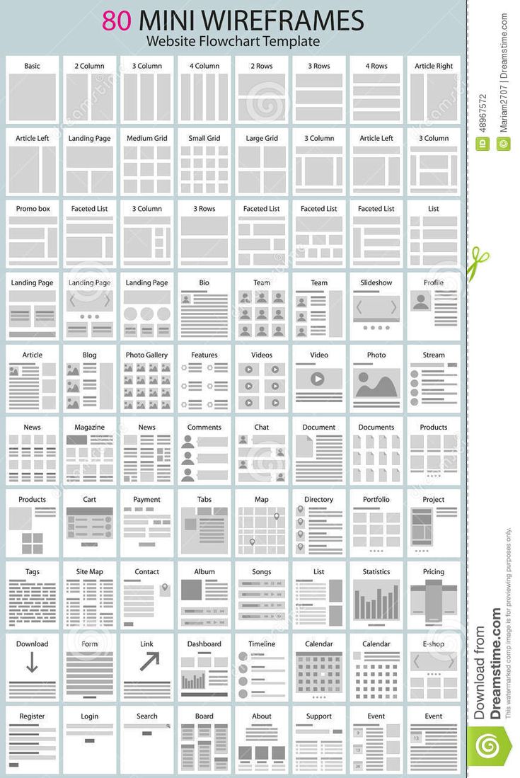 the 80 mini wireframes poster is shown in grey and white, with text below it