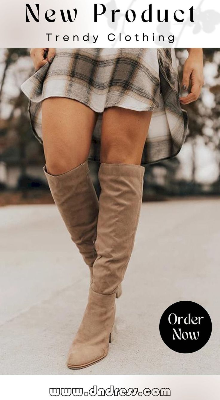 High Heels Zipper Knee Boots