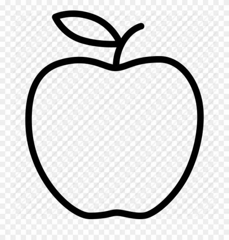 an apple outline on a transparent background